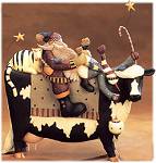 ww2388 Ltd Ed., Cow, Cat, Santa, Snowman, Candy cane, Star, Quilt, Christmas, 2002