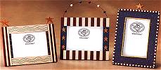 ww7109 photo, picture frame, patriotic, fourth of july, waves, stripes, stars, balls, checks, checkered, snow, night, red, white, blue
